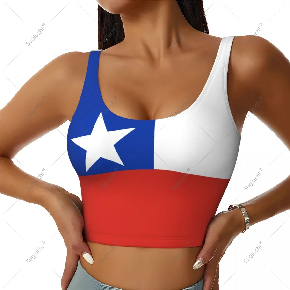 Chile Flag Women Girl Activities Sports Vest for Female Yoga Vest Workout Vest Lightweight Trendy