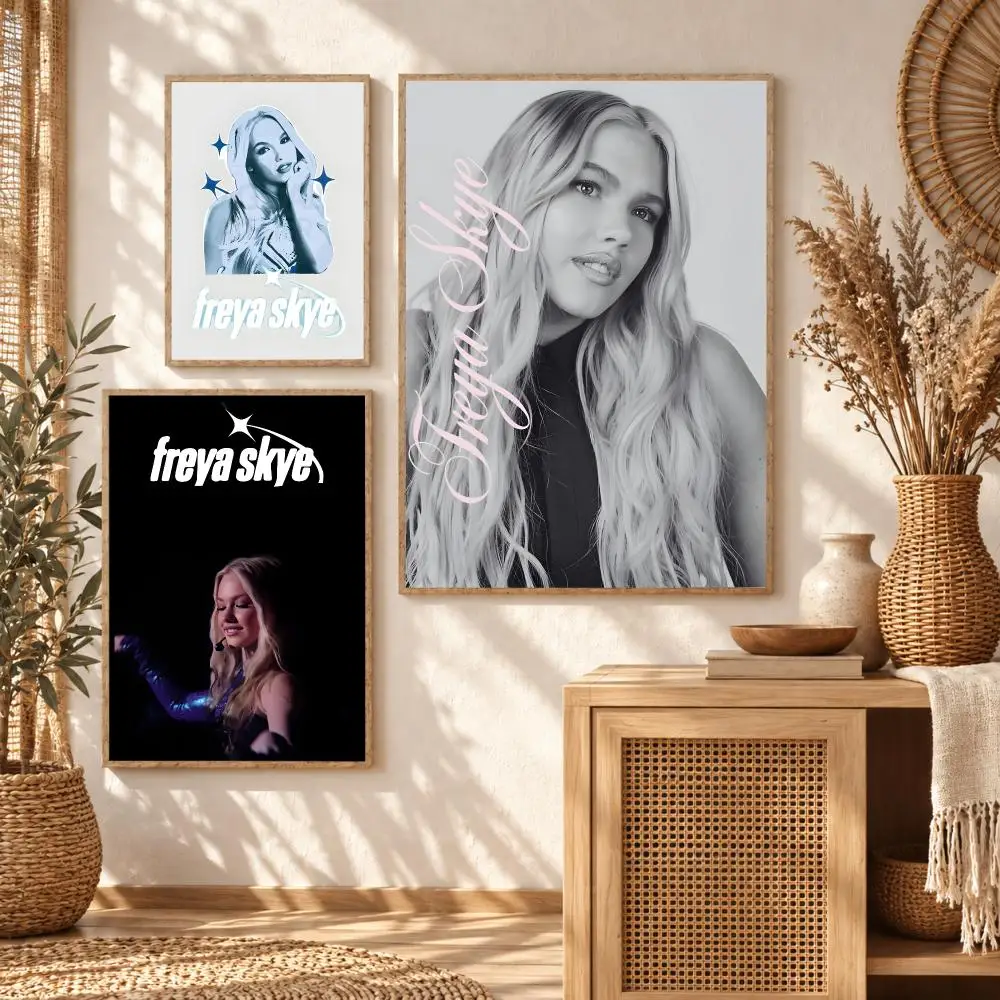 singer F-Freya Skye Dreamy Stylish Painting Calligraphy Modern Canvas Wall Art Prints for Living Room Decor | Wall Decals