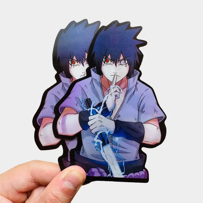 Anime naruto Sticker 3D Gradient Uchiha Sasuke Motion Stickers Creative Car Sticker Notebook Luggage Waterproof Decal Toy