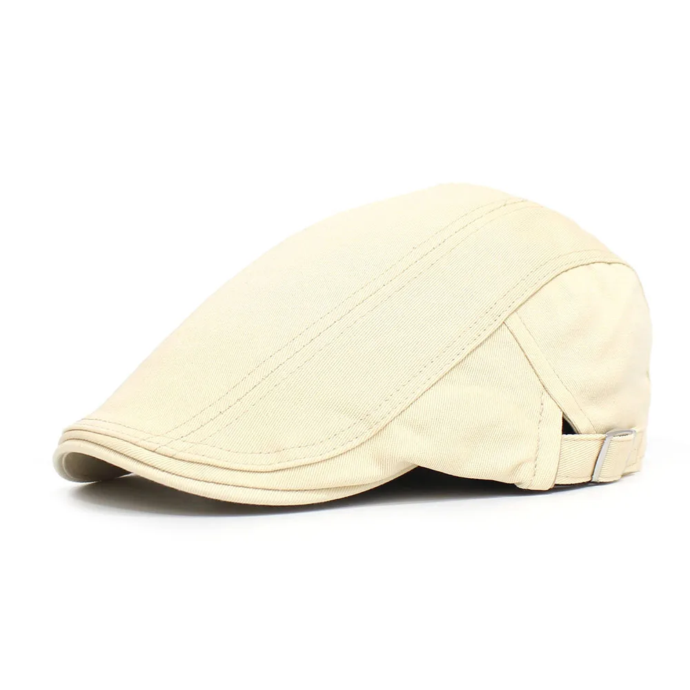 Boina de algodão masculina verão coreano boné feminino ao ar livre simples coringa lazer para a frente chapéu japonês retro pintor chapéu