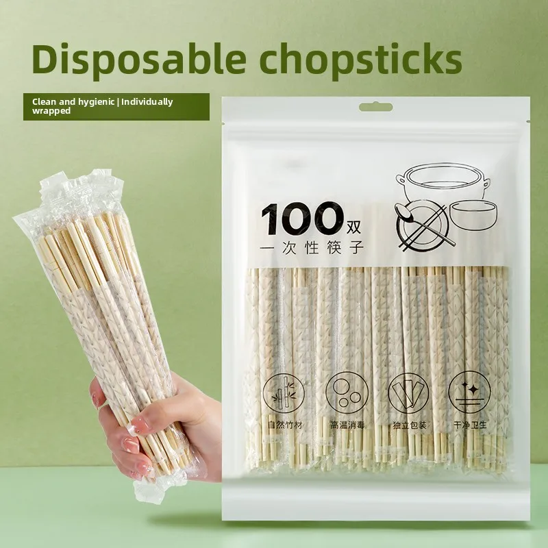 

Disposable round Bamboo Chopstis Hygienic Individually Paaged Smooth Surface Conveniently Paable for Busin Use