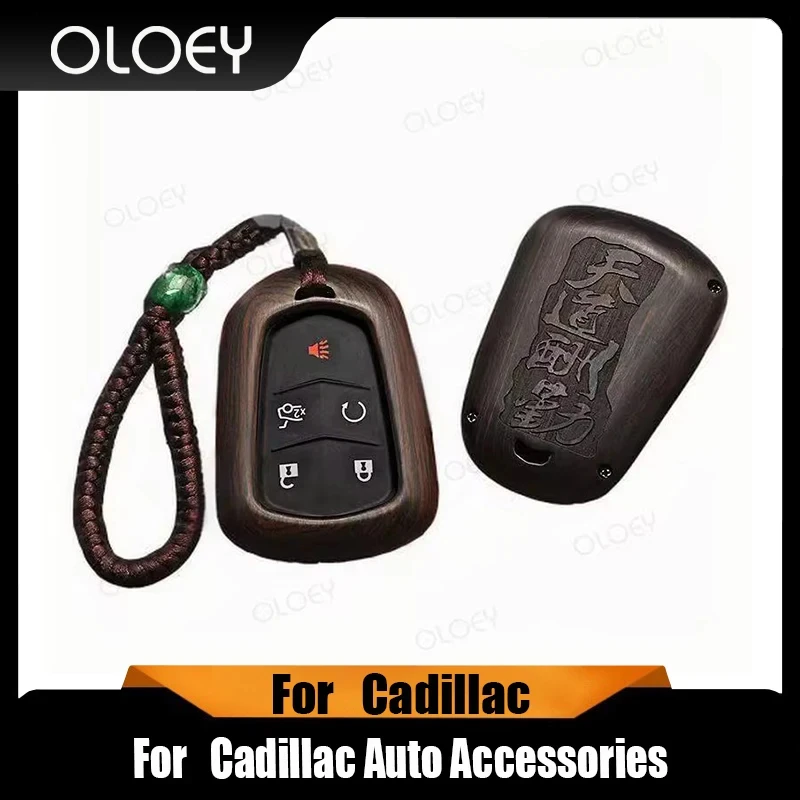 

Fashion Sandalwood Car Key Case Key Modification for Cadillac XT5 CT5 XT4 XT6 CT6 XTS