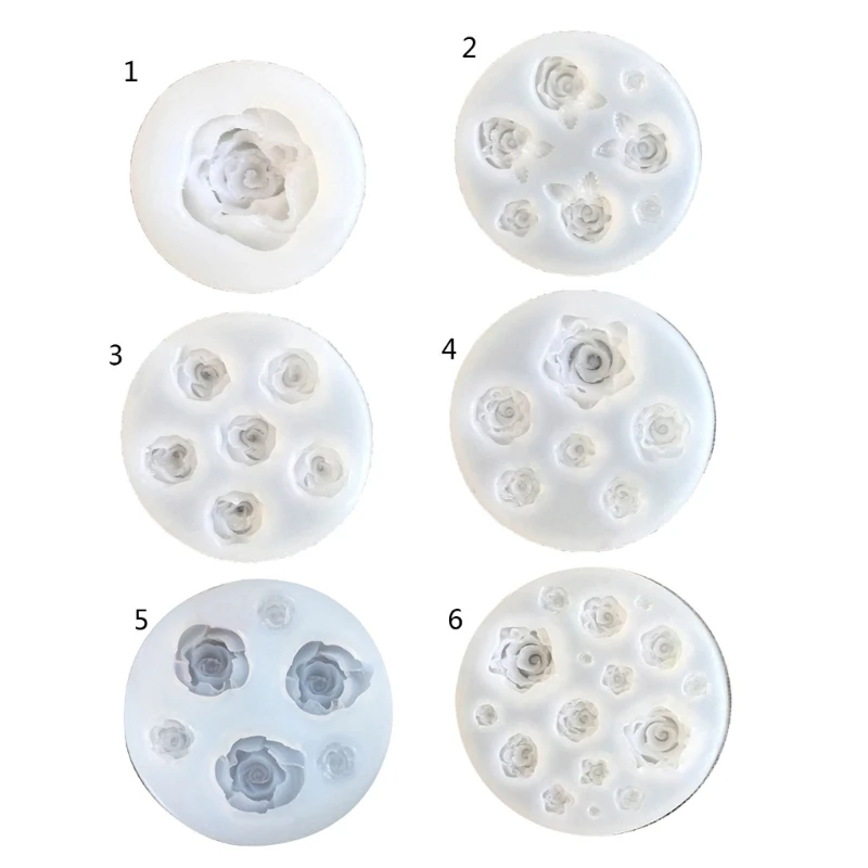 

6 стилей, силиконовые формы для маленького цветочного орнамента, эпоксидная форма для ювелирных изделий, форма для литья из для