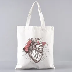 Greys Anatomy Tote Bag Unisex Canvas Bags Shopping Bags Printed Casual Shoulder Bag Foldable