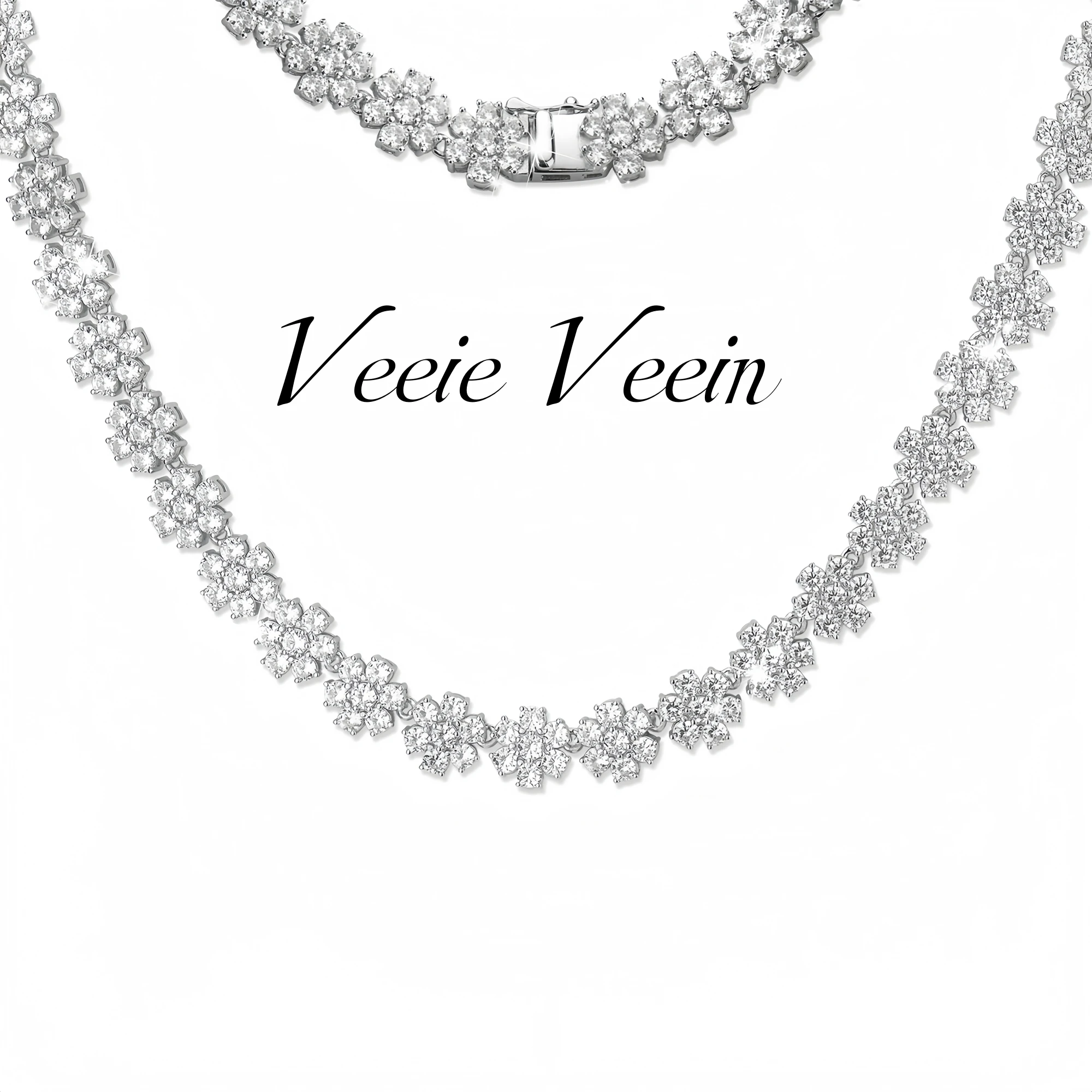 

Veeie Veein Элитный бренд S925 стерлингового серебра муассанит ожерелье аксессуар с подсолнухом модные универсальные модные украшения