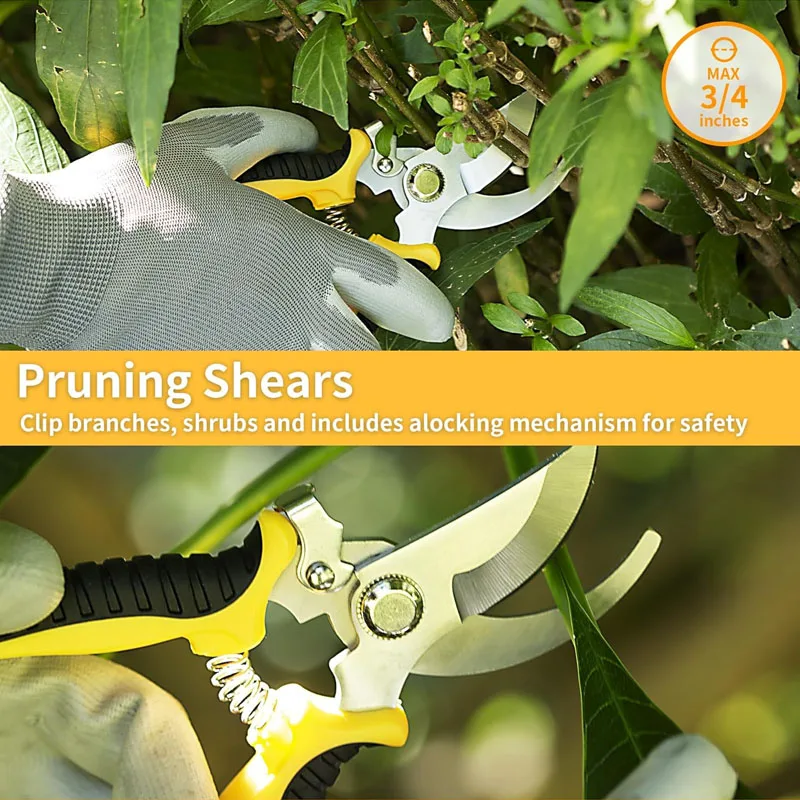 Gardening Pruning Shears Tools Set Rake Shovel Household Plant Tools Multifunctional Gardening for Loosening Soil and Transplant