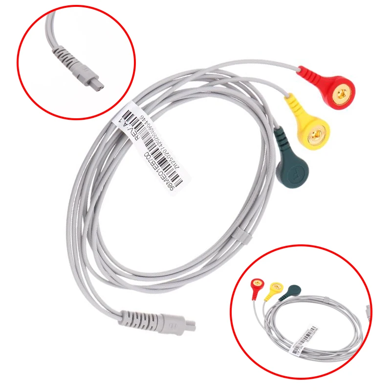 

1Pcs Electrode Lead Wire Cable Electrode Lead Wire Cable For Portable Heart Ecg Monitor Prince 180B/PC-80B/80A