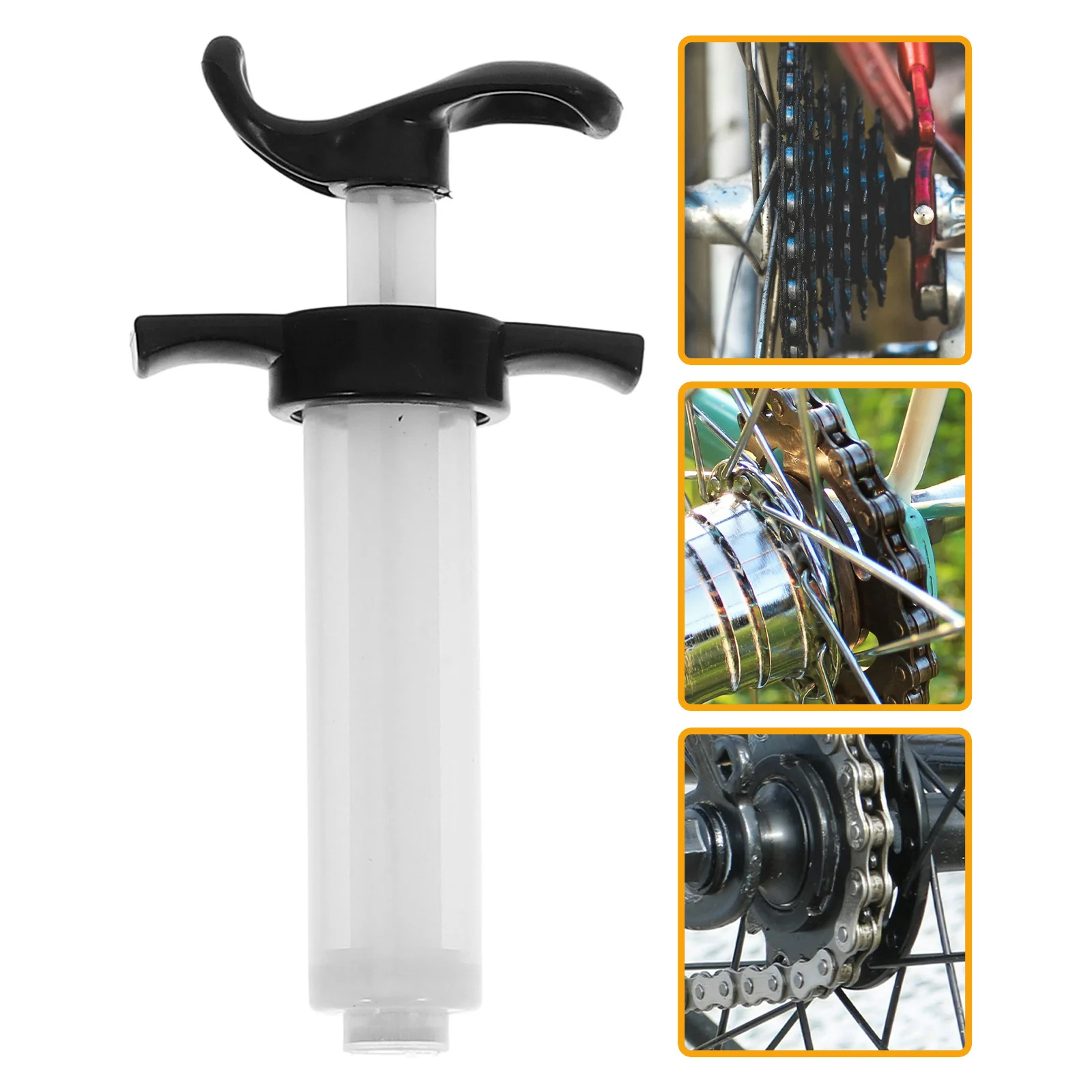 

1Set Bike Disc Brake Oil Bleed Tool Kit Durable Plastic Injection Syringe Rotating Hose Fittings High Volume Clamp Compatible