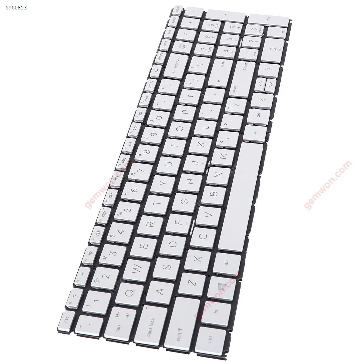 Keyboard Laptop AS untuk HP 15-EG 15-EH perak dengan lampu latar