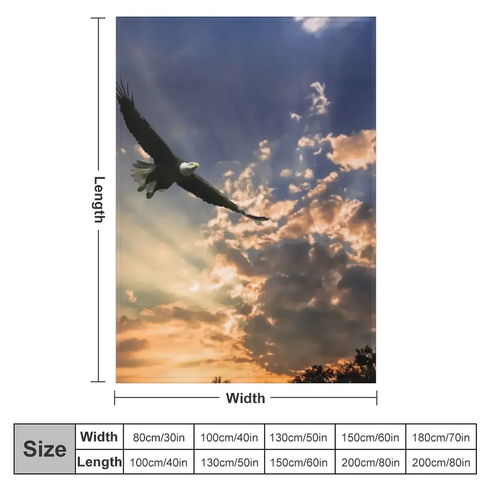 High Soaring Bald Eagle Throw Blanket wednesday Decoratives blankets ands Extra Large Throw Blankets