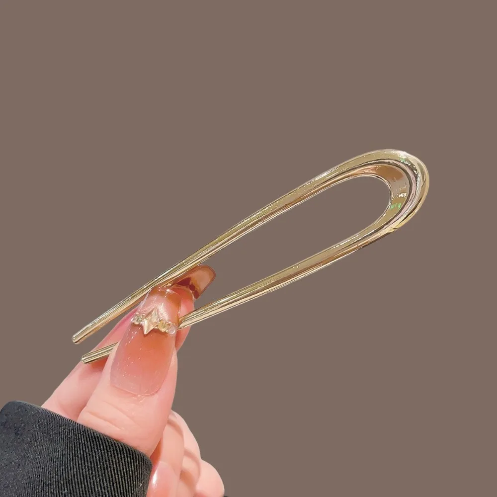 Alloy Minimalist U-shaped Hairpin Women Versatile Style Magical Tool Styling Bun Head Popular Internet Celebrity Hair Accessory view 2