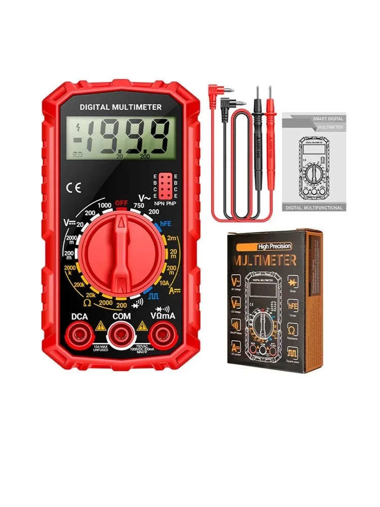 High-Precision SZ308 Square Wave Digital Tester 1999 Counts  Multi-function Multimeter AC/DC Voltage 10A Current  Meter Tool