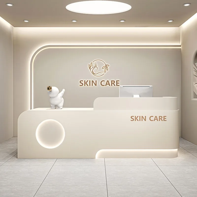 

Стойки регистрации Счетчик косметического института Домашняя стойка Компьютерная роскошная запись Nas Storage Lada Sklepowa Banco Cassa Bancone Per Negozio