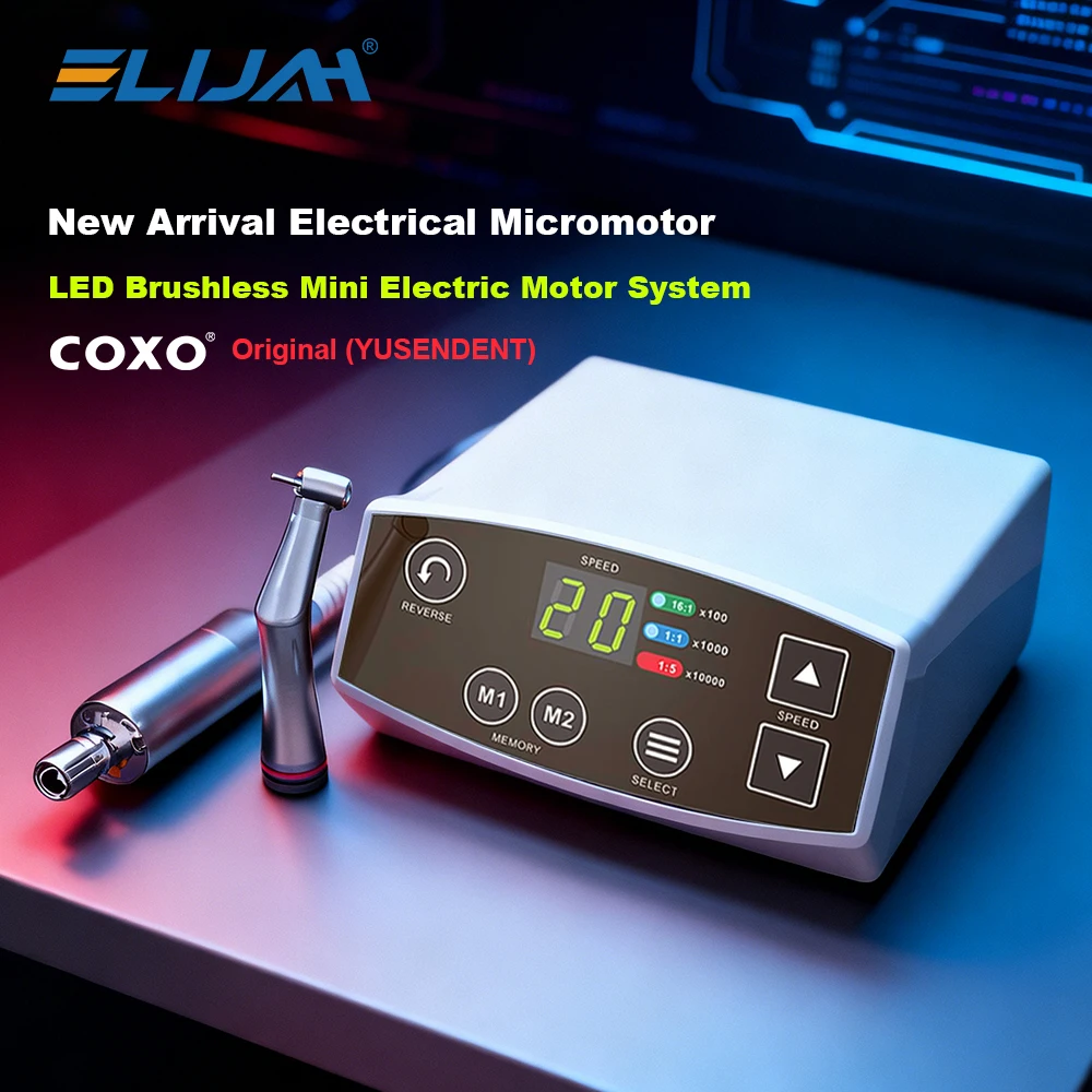 

COXO Dental Brushless Micromotor Fiber Optic Low Speed Handpiece Increasing Electric Motor E Type Dentistry Equipment