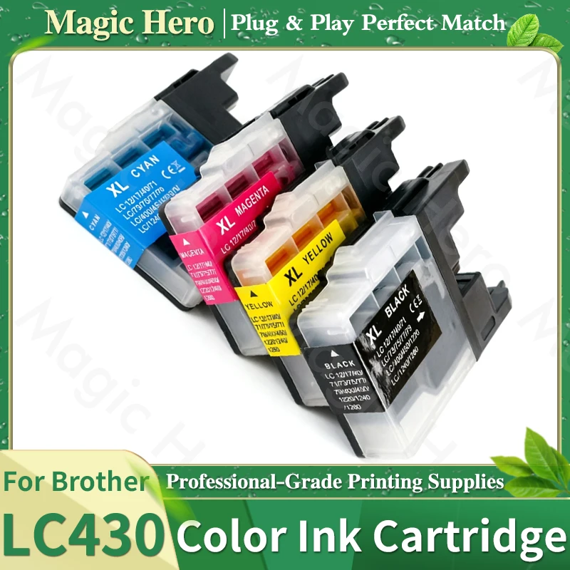 LC430 430 Compatible Ink Cartridge For Brother MFC-J6910DW J6710DW J5910DW J6510DW J430W J540N J740N J925N J525W J925DW Printer