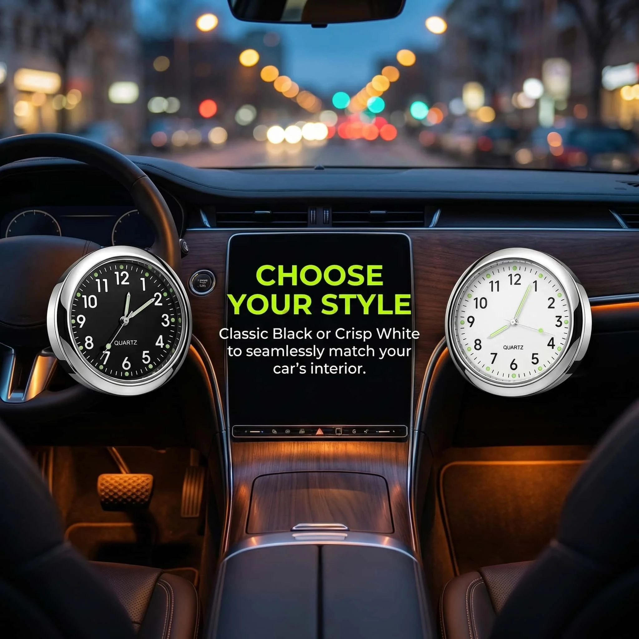 New Mini Car Clock Universal Car Dash Clock Luminous Internal Stick-On Digital Watch Mechanics Quartz Clock Car Accessories