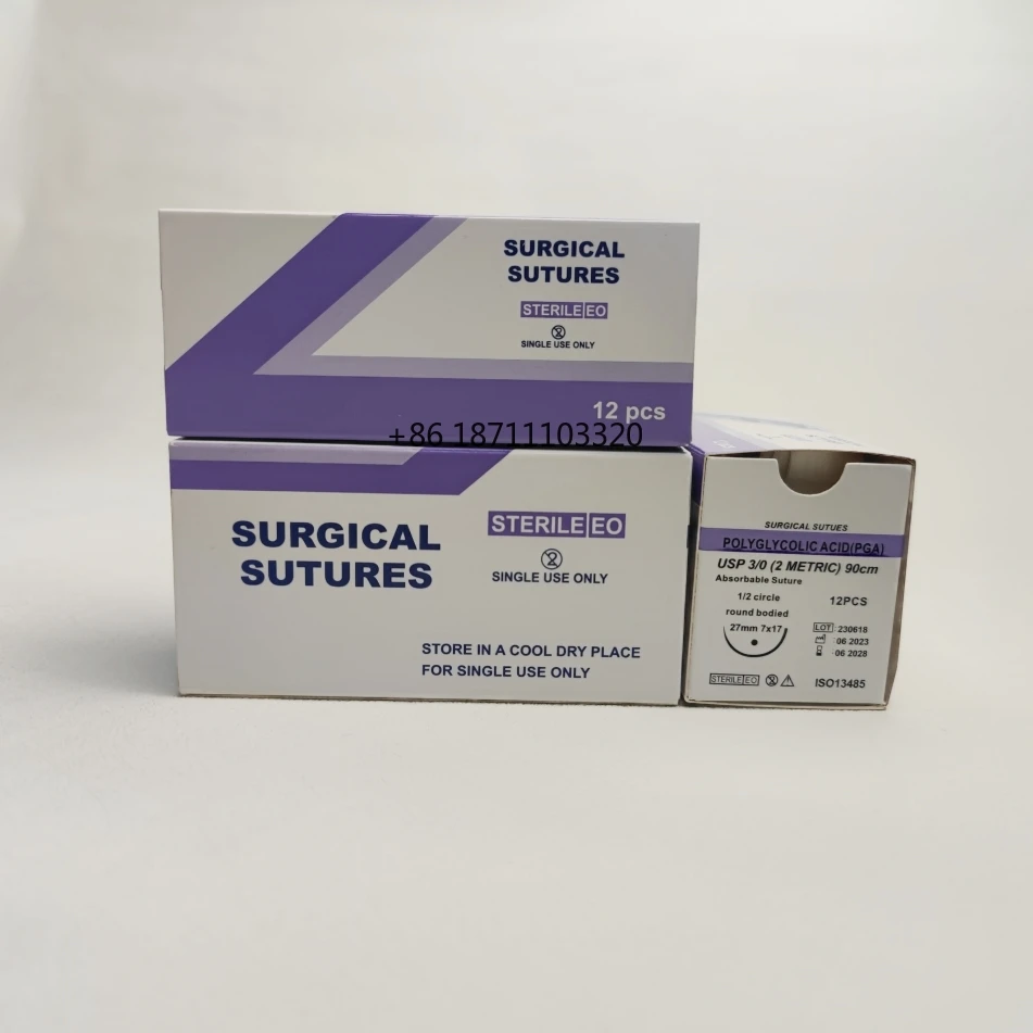 Medical Veterinary Absorbables Surgical PGA Suture Veterinaria