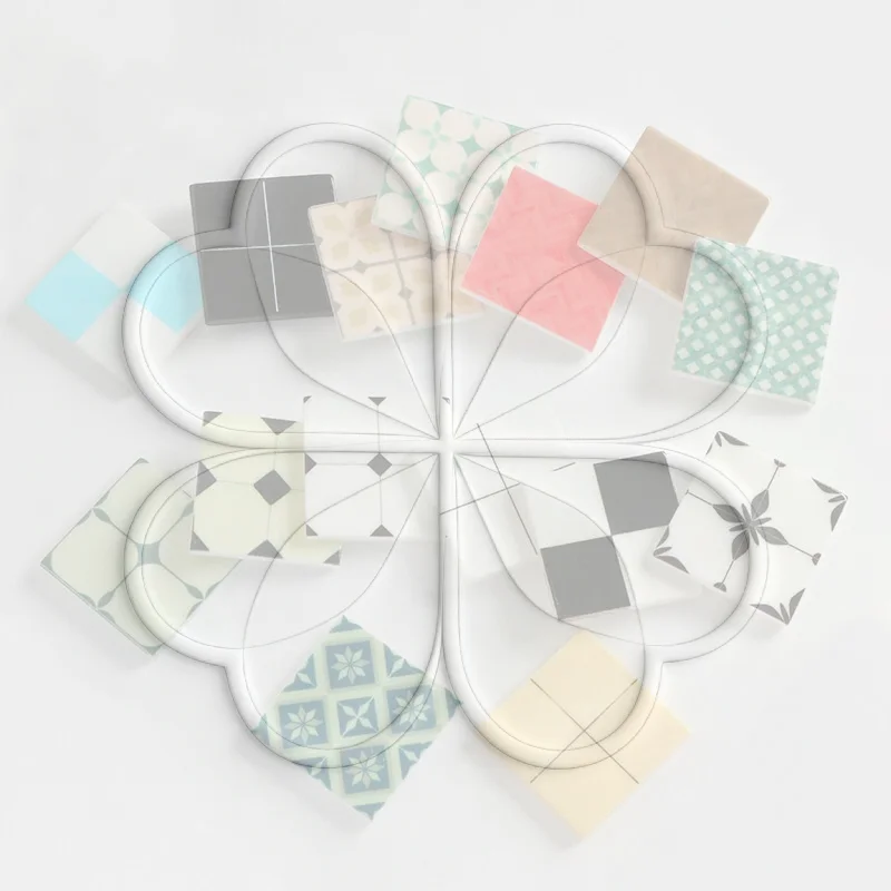 Wooden Floor Splicing Tiles 10Pcs 1:12 Dollhouse Mini Square DIY Kit For Playhouse Bedroom Living Room Decoration