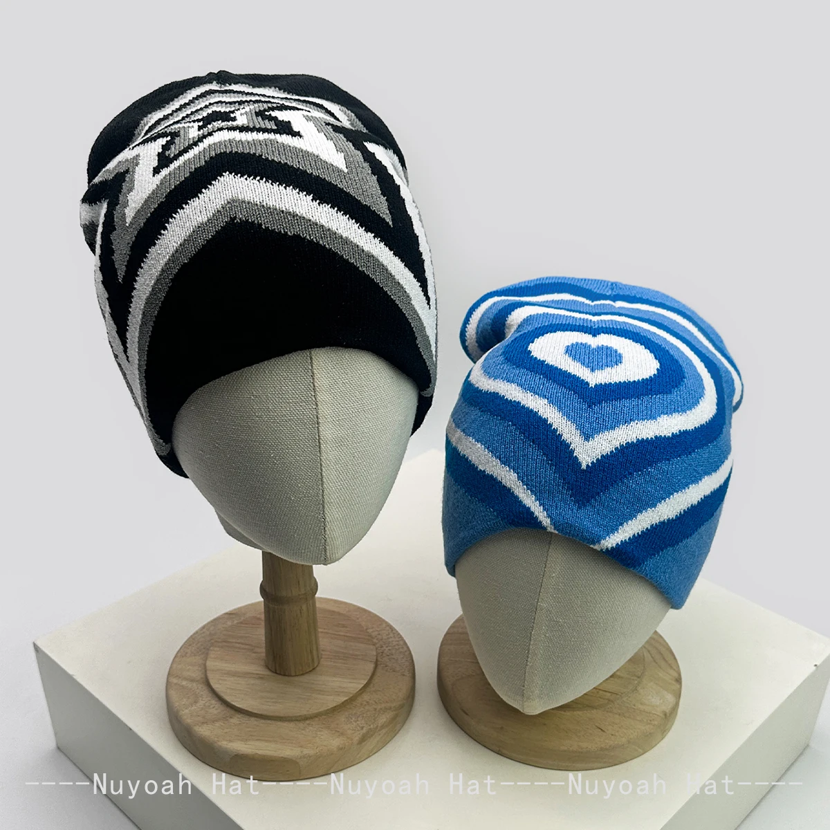 New Men Women Jacquard Five Pointed Star Love Knitted Hats Color Block Warm Hip Hop Fashion European Style Beanies Versatile ins