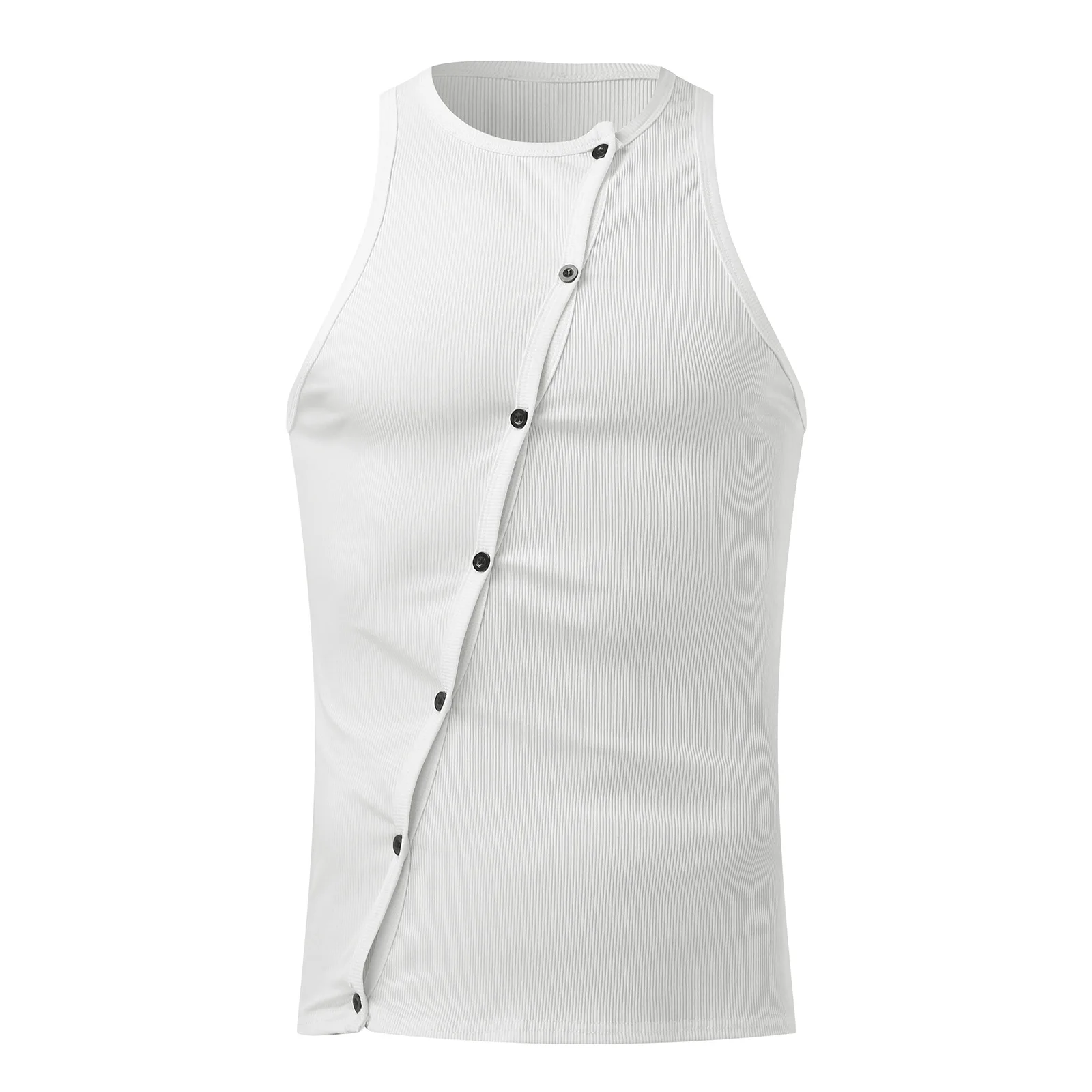 

Elastic Muscle Fit Vest Sports Sle Cardigan Sweater Women's Slim Fit Vest Elastic Chest Binder Straight Hem Thin Material