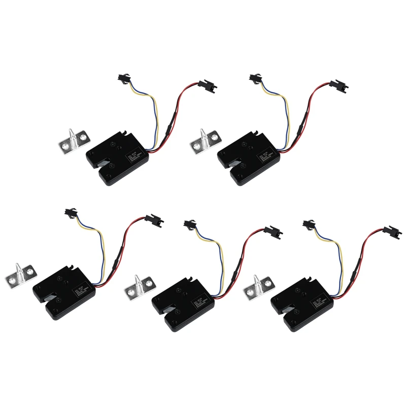 

5Pcs Small Black DC 12V Vending Machine Door Lock Electric Control Lock