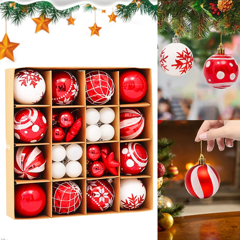12-44 pezzi palline di Natale 6 cm pendenti decorativi con palline appese decorazioni per ornamenti per feste a casa per palline decorative per albero di Natale Navidad