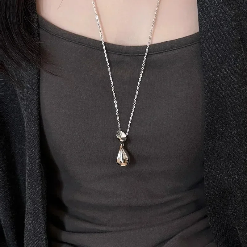 Fashion Jewelry Luxury Temperament Cute Small Bag Pendant Necklace For Women Gifts Delicate Design Accessories 2024 Trend New