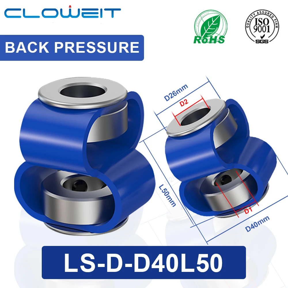 Cloweit LS D D40L50 8 Font Encoder Coupling Double Loop Couple Flexible Aluminum Alloy CNC 3D Printer Electric  Connector