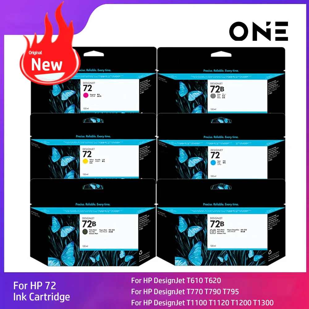

Original New For Hp 72 HP 72B Ink Cartridge Designjet T1300 T795 T610 T620 T770 T790 T1100 T1120 T1200 Printer HP 72 Ink Tank