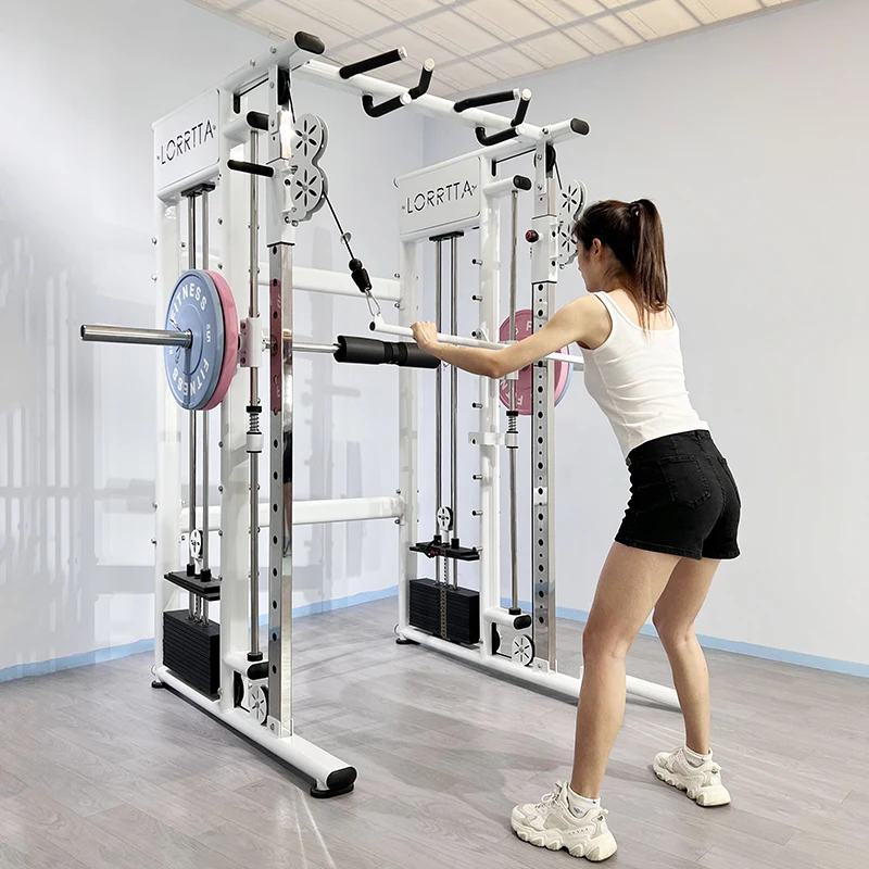 Factory Supply Commercial Grade Smith Steel Home Gym Comprehensive Training Equipment Multi-Functional Trainer Smith Machine