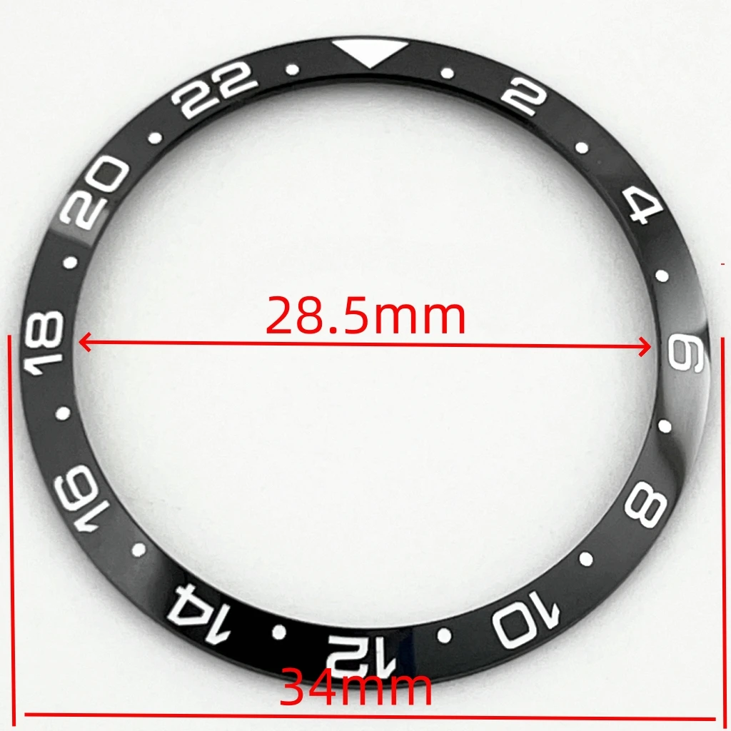 34mm*28.8mm High Quality Ceramic Bezel Insert Fit 36mm Watch Case Mens Watch GMT Bezel Watch Parts Accessories