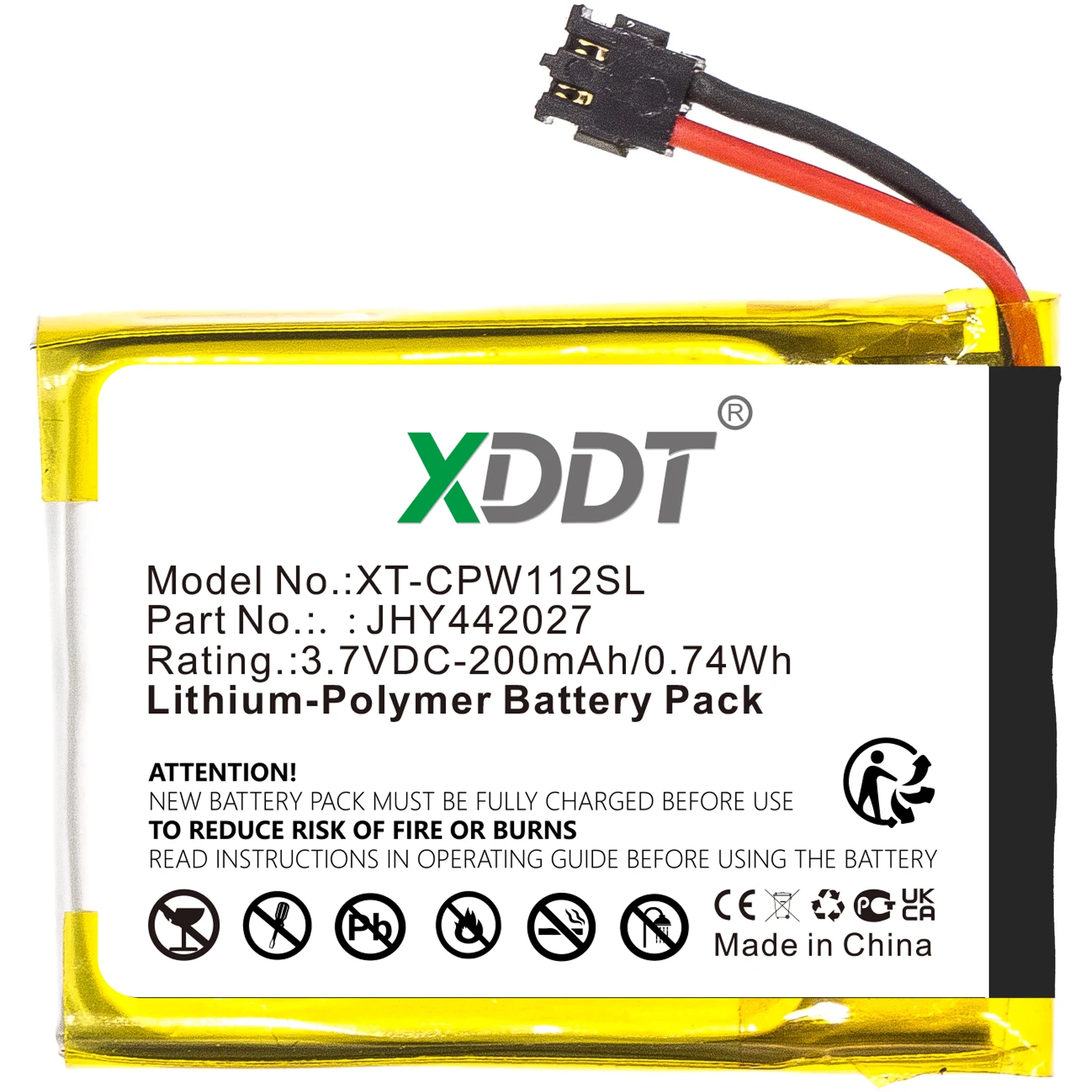 Remote Start and Entry Systems 200mAh Battery For Compustar JHY442027 Fits Compustar Pro RFX T2 RFX-P2WT12-SS 2WT11R 2WT11R-SS