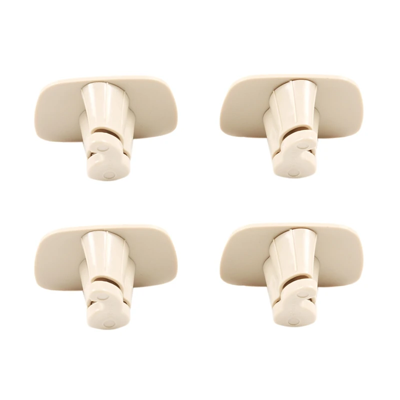 4Pcs Car Beige ABS Interior Roof Hooks Clothes Hanger Hook Trim For Volvo V90 S90 XC40 XC60 XC90 2015-2020