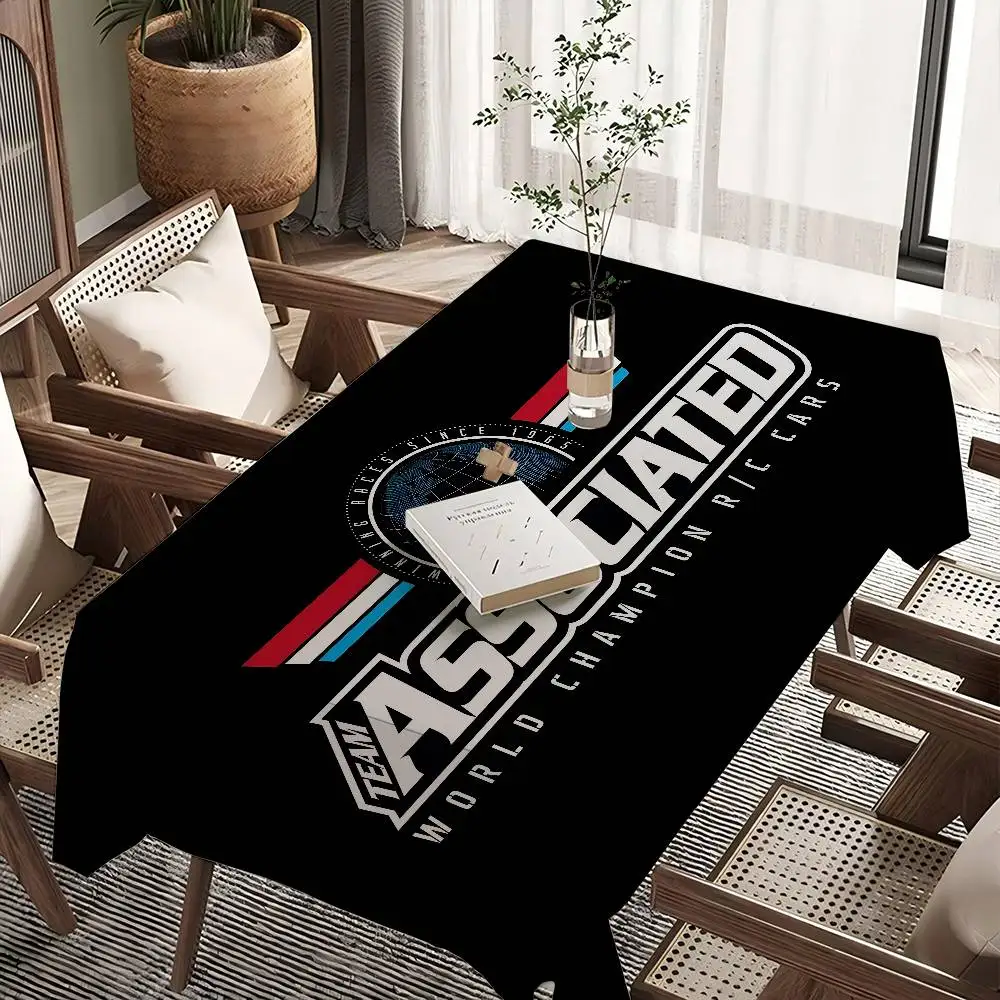 Team Associated Logo Tablecloth Tea Coffee Table Cloth Waterproof Cloth Wall Stove Rack Rectangular Wedding Banquet Home Decor