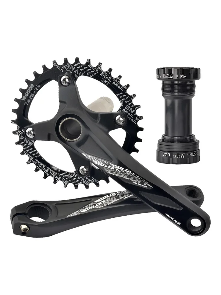 AliExpress GOLDIX 104BCD Wide and narrow teeth bicycle crankset 170/175mm crank Round/Oval chain ring 32T/34T/36T/38T Bicycle crankset