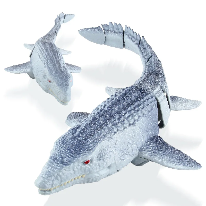 Children 2.4GWireless Remote Control Mosasaurus Set Toys Electric Dual Machine Drive Simulation Dinosaur Swimming Tail Water Toy