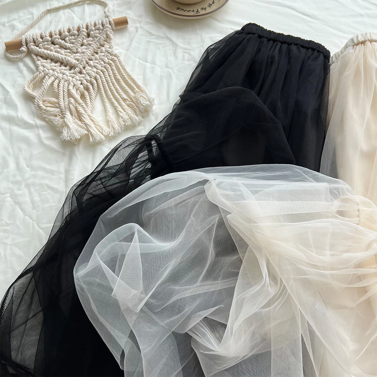 여름 신상 플러스 사이즈 여성 드레스 부드러운 한국 스타일 레이스 스플라이싱 하프 스커트 A라인 실루엣 하이웨이스트 얇은 소재