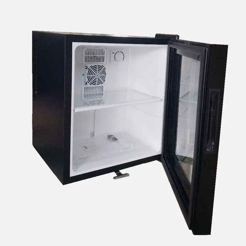 Black foam door 30L 0db mini fridge with lock drink beer cooling fridge electric home hotel small refrigerator