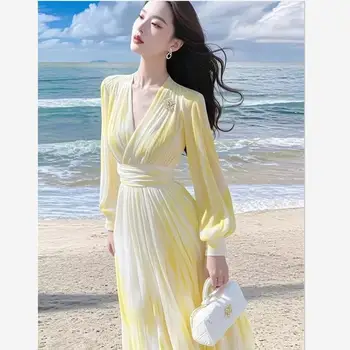 10 best sales Vestido de escritório de chiffon - №4