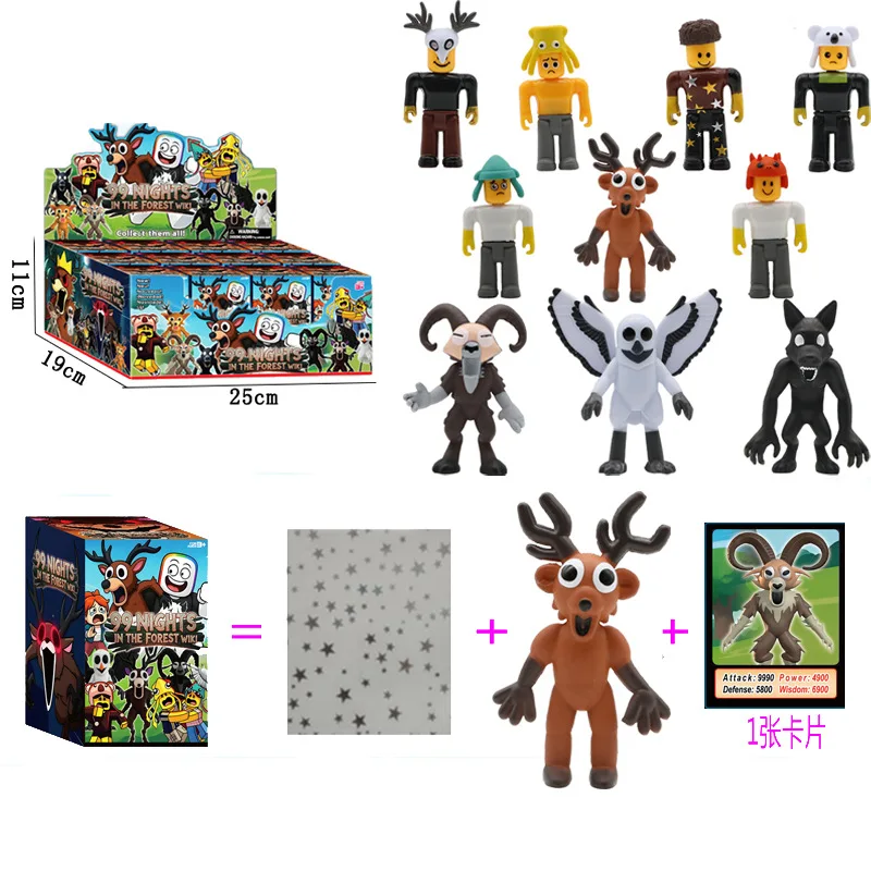 

3D 2025 99 ночей в лесу, олень, сова, коза, монстр, игрок, персонаж, модель козла, оленя, собранные детские игрушки, пластиковая кукла из ПВХ