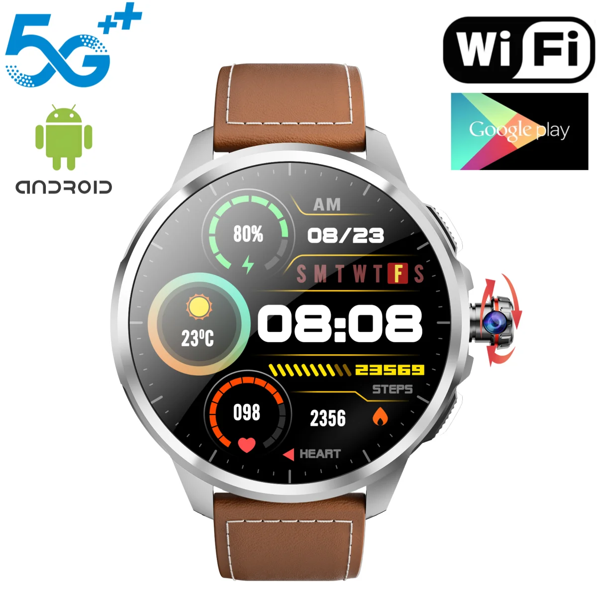 GOLDENSPIKE GH99 Smart Watch 1.95inch Amoled 720*720 HD Resolution Rotary Camera GPS WIFI Download app Bluetooth Smartwatch Men