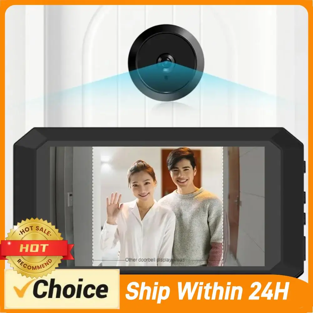 

Digital Magic Eye Electronic Viewfinder Photo Recording Safety Door Viewer 3.97in LCD Screen Door Peephole Camera 1080P Camera