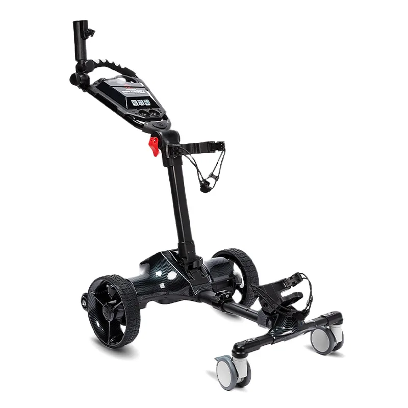 

Four-wheel double-drive electric trolley foldable intelligent follow aluminum alloy trolley equipment