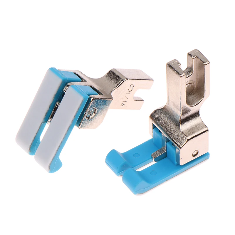 Blue CD1/32'' 1/16'' Plastic Double Compensating Presser Foot Industrial Sewing Machine Lockstitch Sewing Machine Standard Foot