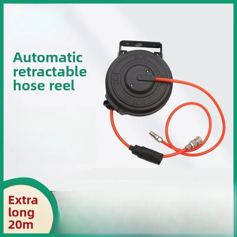 Enclosed Mini Air Hose Reel Auto Rewind Design Automatic Retracting Air Drum Pneumatic Tool Kit