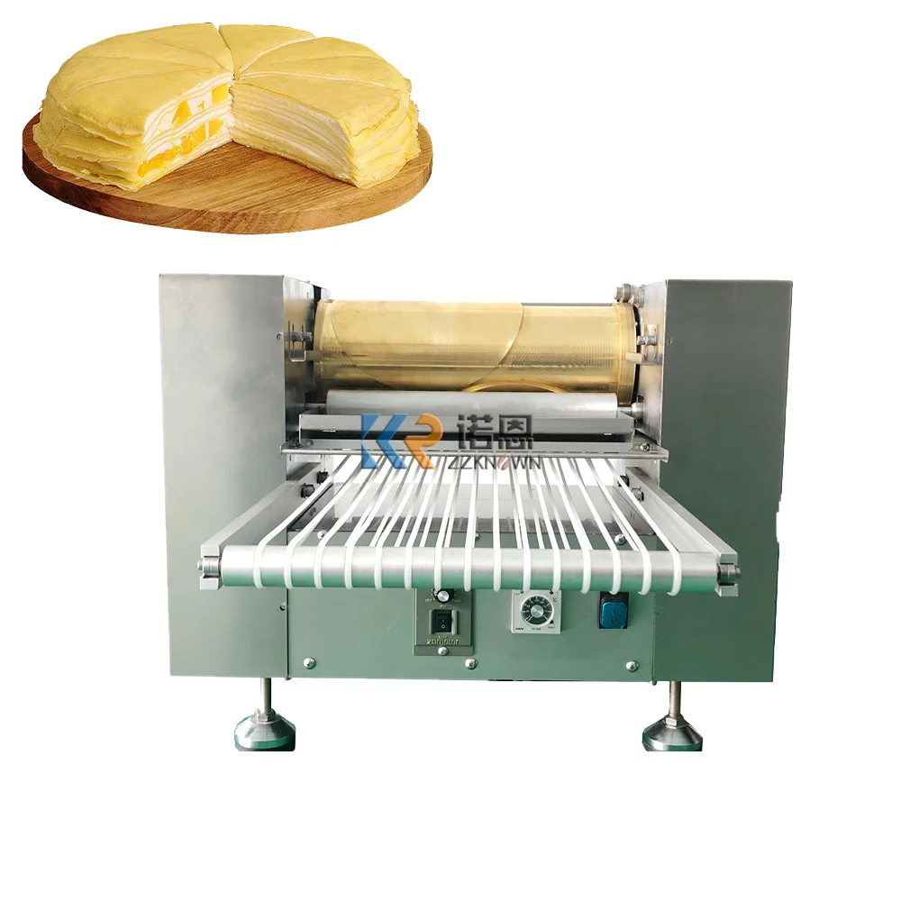 Commercial Automatic Layer Cake Machine Birthday Egg Rolls Skin Electric Mille Crepe Cake Maker Stainless Steel