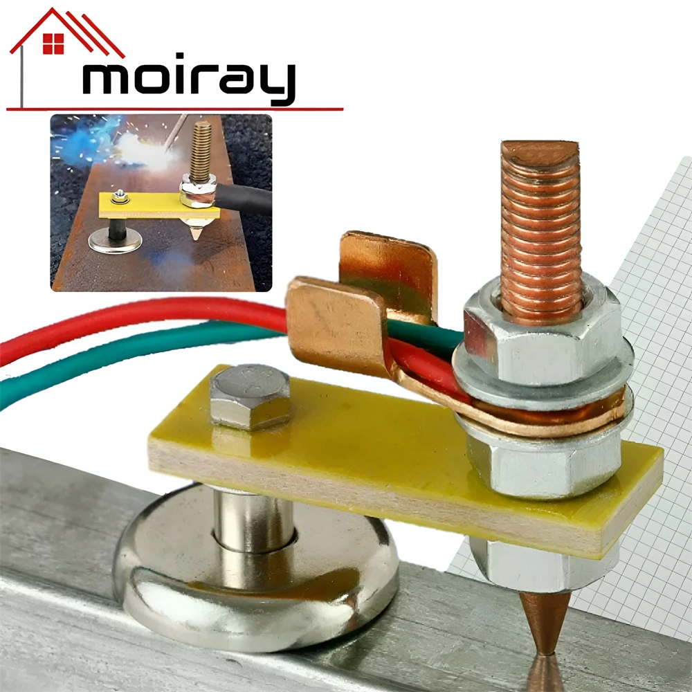 Welding Magnet Head Magnetic Welding Ground Clamp Tools Strong Magnetism Large Suction Copper Tail Welding Stability Clamps