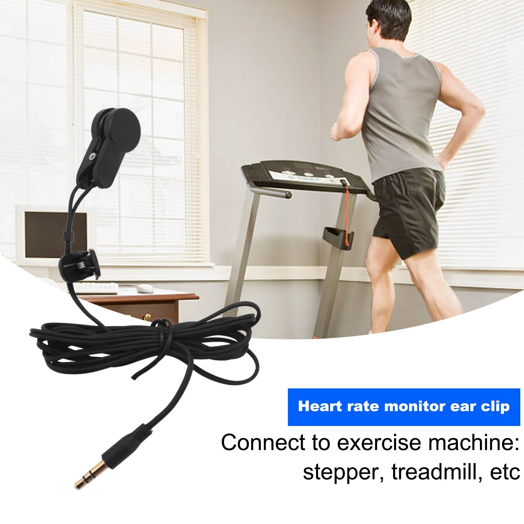 جهاز استشعار معدل ضربات القلب بمشبك الأذن بالأشعة تحت الحمراء لملحقات مراقبة معدل ضربات القلب للآلات الرياضية