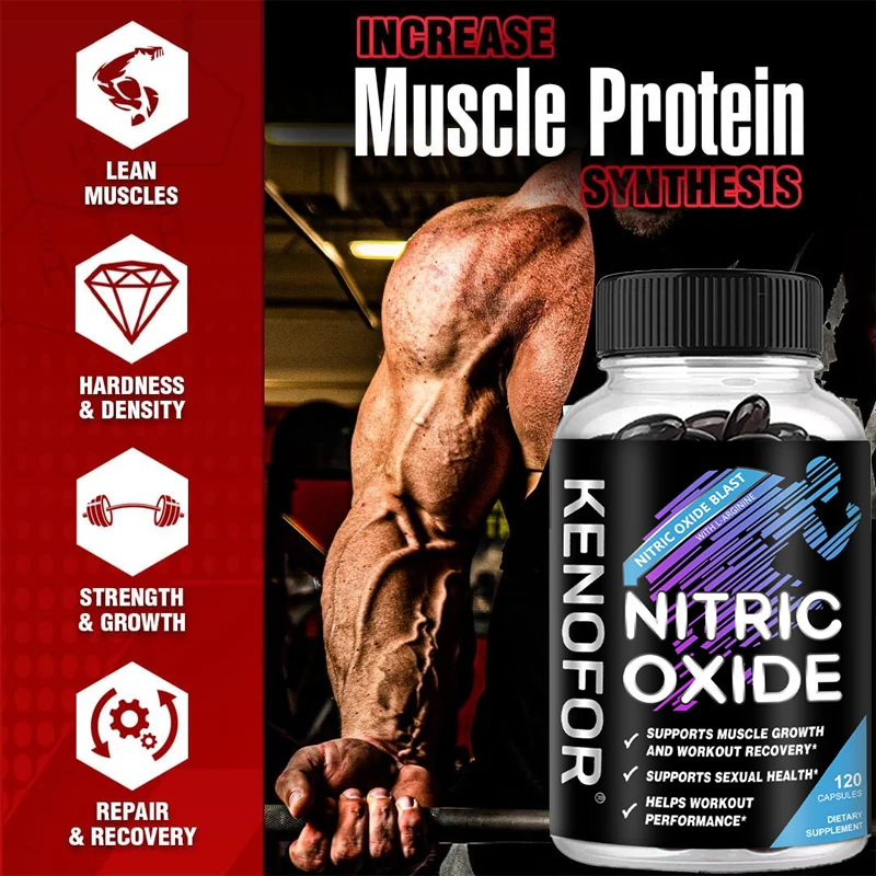 Nitric Oxide Supplement - Premium Nitrogen Booster To Support Muscle, Strength and Energy for Enhanced Training