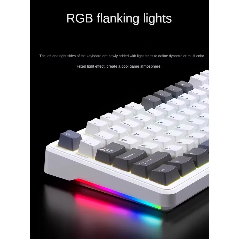 Imagem -03 - Pro Teclado Mecânico Bluetooth sem Fio Tri-mode Personalizado Estrutura de Junta Rgb Chave Completa Hot-swappable Jogos Ergonômico Aula-f87